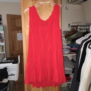 Salmon colored shift dress!